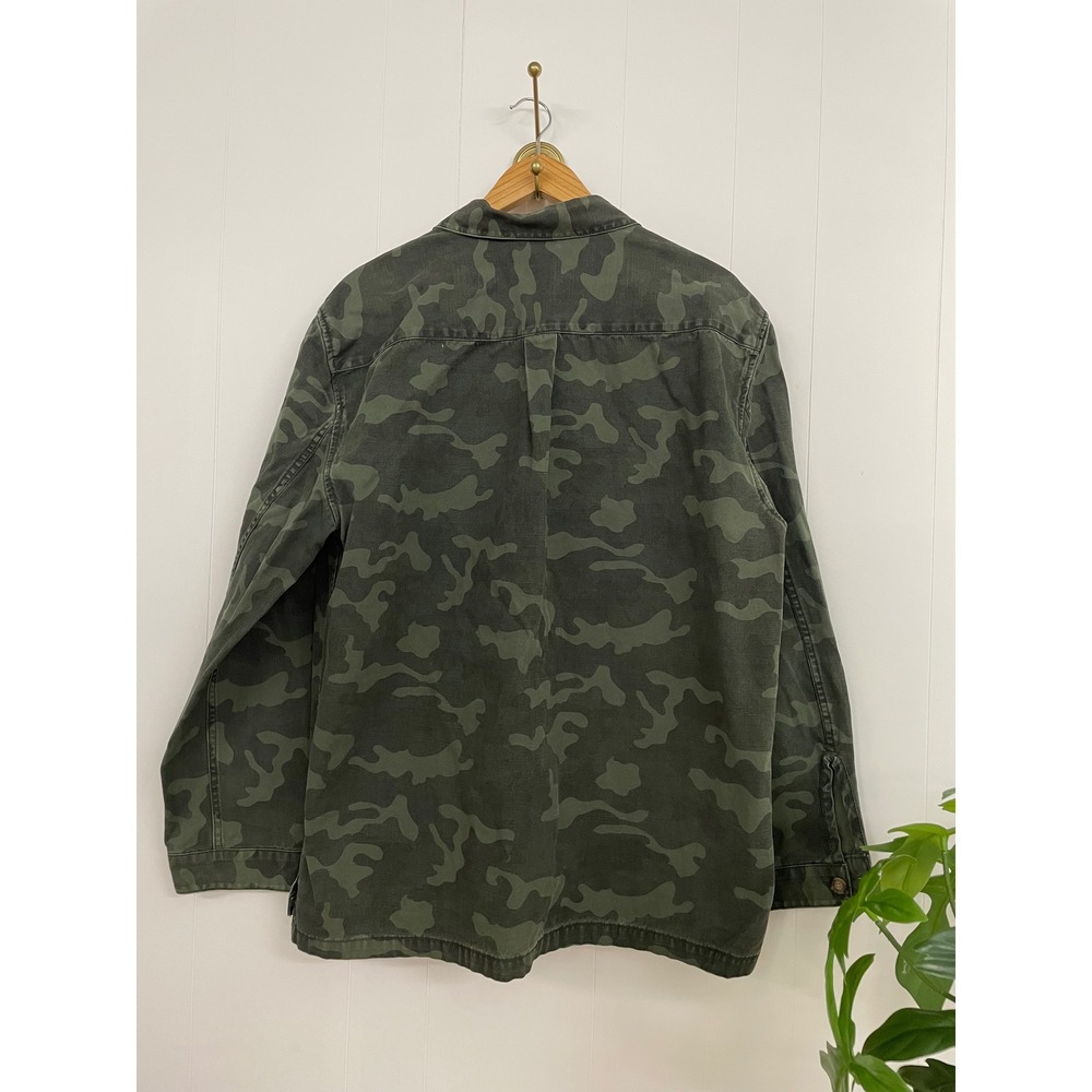 Urban Outfitters Camo Oversized Fit Shirt Jacket Green Camouflage Mens Large - Picture 3 of 6